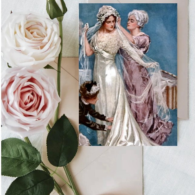 Het kleden van de bride visitekaartjes (Creator heeft geüpload)