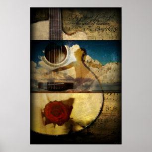 Het kledingstuk van de hoogbouw (Guitar-Poster) Poster