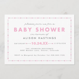 Het kleine Archer Arrow Modern Girl Baby shower no Kaart