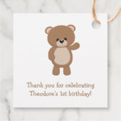 Het kleine Beer draait een eerste geboorteland. Bedankjes Labels (Achterkant)