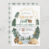 Het kleine Beer is de uitnodiging van Fourever Wil (Voorkant / Achterkant)