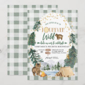 Het kleine Beer is de uitnodiging van Fourever Wil (Voorkant / Achterkant)