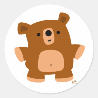 Het kleine beer ronde sticker