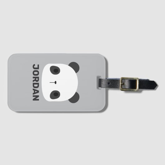 Het Kleine Beer van Panda van de klap met Persoonl Bagagelabel (Voorkant (horizontaal))