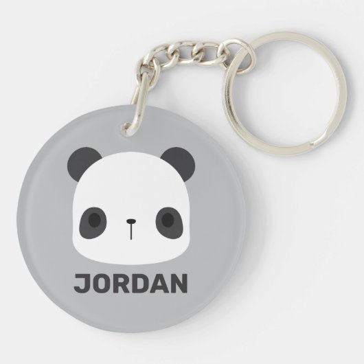 Het Kleine Beer van Panda van de klap met Persoonl Sleutelhanger (Achterkant)