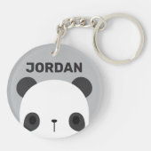 Het Kleine Beer van Panda van de klap met Persoonl Sleutelhanger (Achterkant)