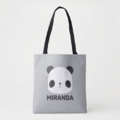 Het Kleine Beer van Panda van de klap met Persoonl Tote Bag (Voorkant)