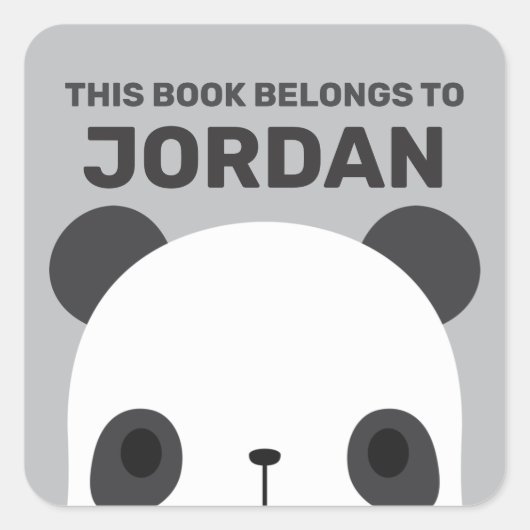 Het Kleine Beer van Panda van de klap met Persoonl Vierkante Sticker (Voorkant)