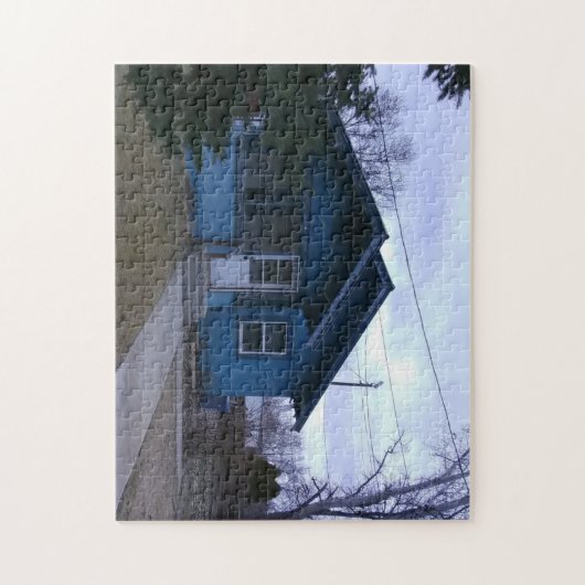 Het kleine blauwe huis legpuzzel (Verticaal)