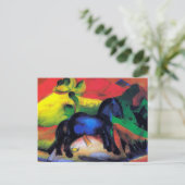 Het kleine blauwe paard van Franz Marc Briefkaart (Staand voorkant)