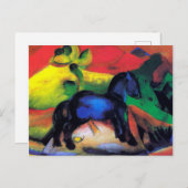 Het kleine blauwe paard van Franz Marc Briefkaart (Voorkant / Achterkant)