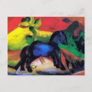 Het kleine blauwe paard van Franz Marc Briefkaart