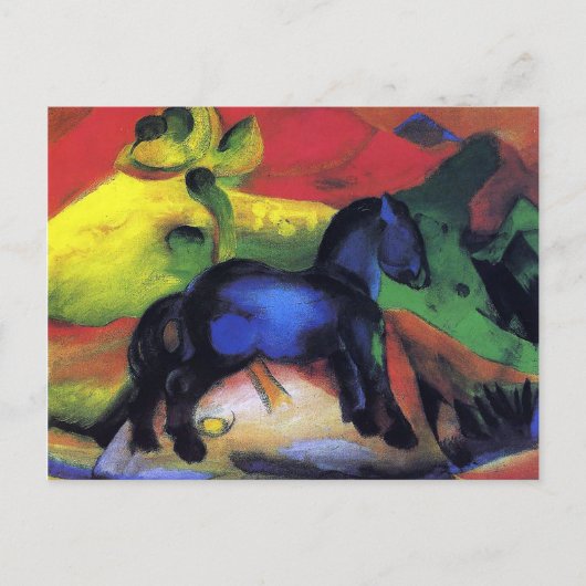 Het kleine blauwe paard van Franz Marc Briefkaart (Voorkant)