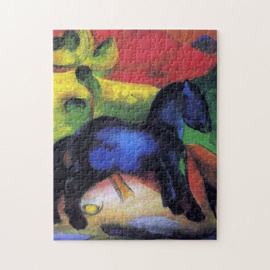 Het kleine blauwe paard van Franz Marc Legpuzzel (Verticaal)