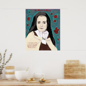 Het kleine bloem poster (Keuken)