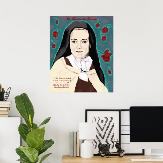 Het kleine bloem poster (Thuiskantoor)