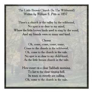 Het Kleine Bruine Kerkje (Wildwood) Christelijke h Perfect Poster