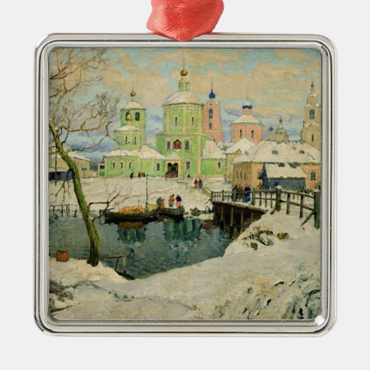 Het kleine dorp Torzhok, 1917 Metalen Ornament (Voorkant)