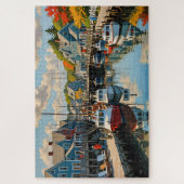 Het kleine Gevist dorpje Legpuzzel (Verticaal)