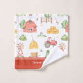 Het Kleine Kinder Patroon van de Boer van de klap  Bad Handdoek (Wasdoekje)