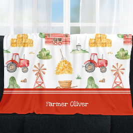 Het Kleine Kinder Patroon van de Boer van de klap  Fleece Deken