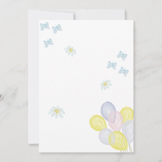 Het kleine konijnengeslacht onthult een uitnodigin kaart (Achterkant)