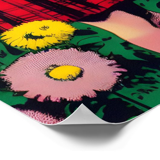 Het kleine meisje en de dino poster (Hoek)