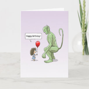 Het Kleine Meisje en het Beest Kaart