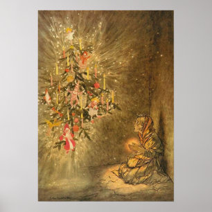 Het kleine meisje met een arthur rackham poster