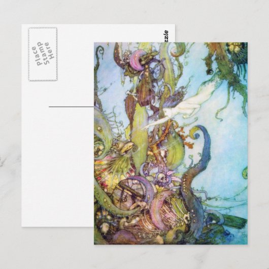 Het kleine Mermaid briefkaart (Voorkant / Achterkant)