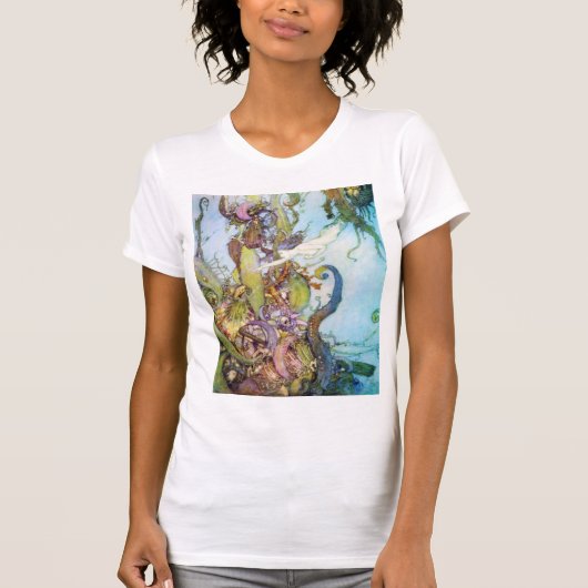 Het kleine Mermaid  kunstvrouwtje T-shirt (Voorkant)