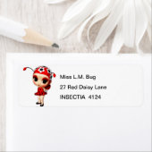 Het kleine Miss Ladybug Adres van de Terugkeer eti Etiket (Insitu)