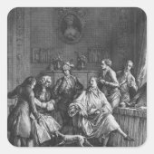 Het kleine oliet vierkante sticker (Voorkant)