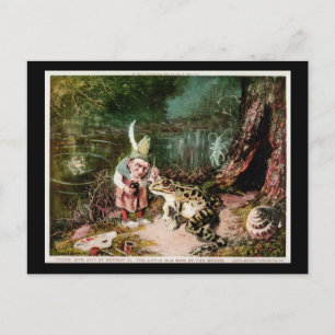 Het kleine oude Man van de Bossen Muurlijke Vintag Briefkaart
