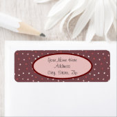 Het kleine Patroon van het Hart Adres van de Terug Etiket (Insitu)