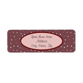 Het kleine Patroon van het Hart Adres van de Terug Etiket