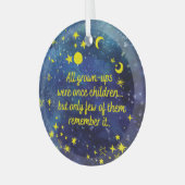 Het kleine Prince Quote met sterren Glas Ornament (Voorkant links)