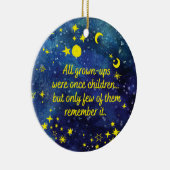 Het kleine Prince Quote met sterren Keramisch Ornament (Rechts)