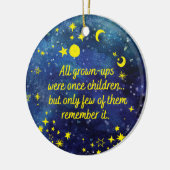 Het kleine Prince Quote met sterren Keramisch Ornament (Links)