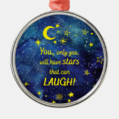 Het kleine Prince Quote met sterren Metalen Ornament (Voorkant)