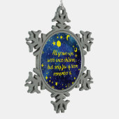 Het kleine Prince Quote met sterren Tin Sneeuwvlok Ornament (Links)