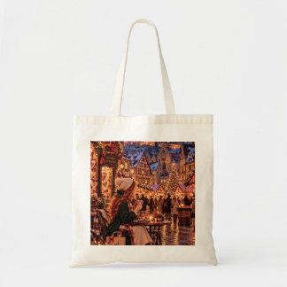 Het Kleine Reisende Meisje Neurenberg Kerst Canvas Tote Bag