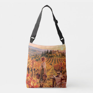 Het Kleine Reisende Meisje Tuscany Wijngaard Cross Crossbody Tas