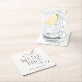 Het kleine roze Baby shower van de dragonfly van d Kartonnen Onderzetters (Insitu)