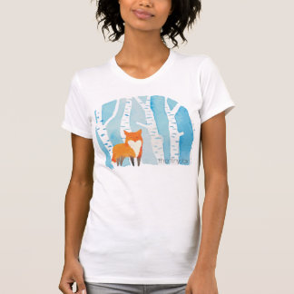 het kleine t-shirt van de fox-waterverf
