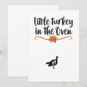 Het kleine Turkije in de Oven Cute Zwangerschap Ni Kaart (Voorkant / Achterkant)