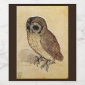 Het kleine uil wijnetiket wijn etiket (Enkel label)