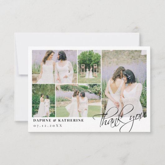 Het kleine Witte Manuscript van de Foto Collage va Bedankkaart (Voorkant)