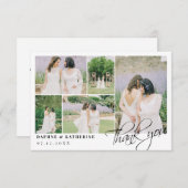 Het kleine Witte Manuscript van de Foto Collage va Bedankkaart (Voorkant / Achterkant)