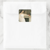 Het kleine witte meisje; Symfonie in het wit, nr. Vierkante Sticker (Tas)